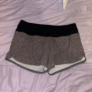 Lululemon Run Times Short II *4" Heather Lux Multi Black / Black